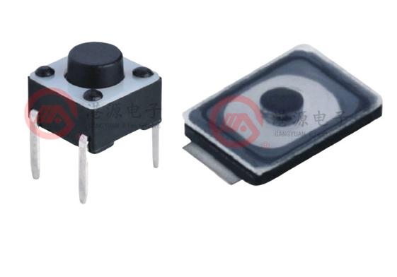 貼片式及插件式輕觸開(kāi)關(guān)區(qū)別和用途--港源電子